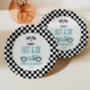Search for black and white checkered paper plates For kids