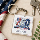 Search for fourth of july key rings Red white and blue