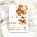 Search for brown teddy bear baby shower invitations Watercolor