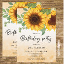 Search for sunflower birthday invitations Simple