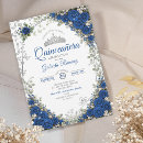 Search for royal blue and silver invitations Mis quince anos