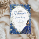 Search for royal blue and silver invitations Mis quince anos