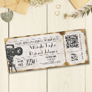 Search for retro movie ticket invitations Film