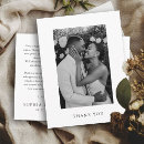 Search for wedding thank you postcards Black and white