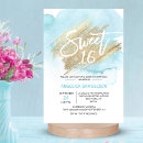 Search for sweet 16 invitations Gold