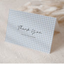 Search for blue gingham thank you cards Simple