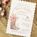 Search for cowboy boot bridal shower invitations Bride