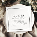 Search for fun fact wedding napkins Simple affordable