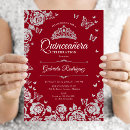 Search for red silver quinceanera invitations Elegant classy