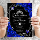 Search for royal blue silver quinceanera invitations Floral
