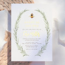Search for sweet as can bee baby shower invitations Greenery