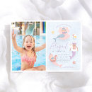 Search for mermaid pool birthday invitations Summer
