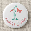 Search for baby 1st birthday badges Baby girl