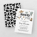 Search for cow print baby shower invitations Country rodeo