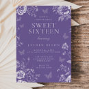 Search for lilac sweet 16 invitations Lavender
