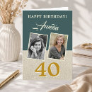 Search for 40th green birthday cards Photo collage