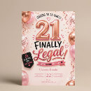 Search for legal birthday invitations Pink