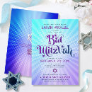Search for unique bar bat mitzvah invitations Star of david