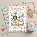 Search for cartoon character birthday invitations Girl