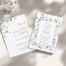 Search for blue floral wedding invitations All in one