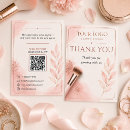 Search for salon thank you cards Rose gold