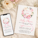 Search for floral wreath invitations Pink