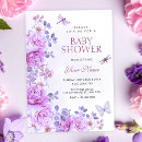 Search for dragonfly baby shower invitations Purple