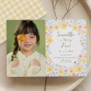 Search for wildflowers birthday invitations Pastel