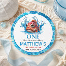 Search for aquatic birthday stickers Under the sea