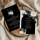 Search for black and white floral invitations Chic