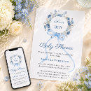 Search for tea party baby boy shower invitations Blue