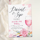 Search for rose wine invitations Watercolor
