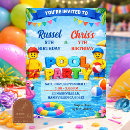 Search for twins pool party invitations For kids