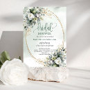 Search for green and white bridal shower invitations Bride