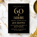 Search for 60 and fabulous invitations Minimal typography simple