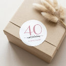 Search for fortieth stickers Blush pink