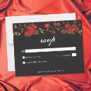 Search for red rose wedding rsvp cards Vintage