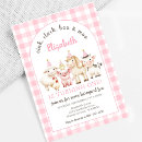 Search for pink farm invitations Girl farm party