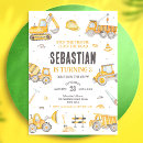 Search for construction site birthday invitations Boy birthday party