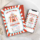 Search for red and white circus tent invitations For kids
