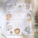 Search for safari baby boy shower invitations Wild one