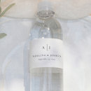 Search for black and white small wedding water bottle labels Minimalist
