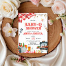 Search for bbq couples shower invitations Red gingham