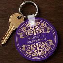 Search for purple wedding key rings Elegant