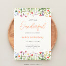 Search for wildflower 1st birthday invitations Flowers