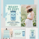 Search for shes about to pop baby shower invitations Gingham
