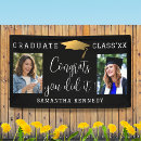 Search for black and gold graduation banners High school graduate