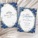 Search for blue and silver invitations Mis quince anos