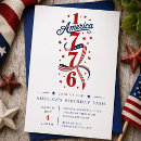 Search for america is invitations Red white blue