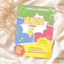 Search for girl superhero birthday invitations Comic